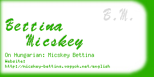 bettina micskey business card